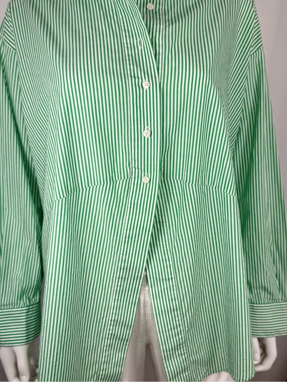 Favorite Daughter The Door’s Always Open Ex-Boyfriend Shirt Green Stripe S - Picture 6 of 11